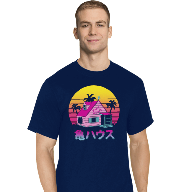 Shirts T-Shirts, Tall / Large / Navy Retro Kame House