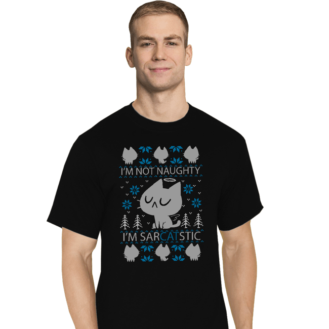 Daily_Deal_Shirts T-Shirts, Tall / Large / Black SarCATstic