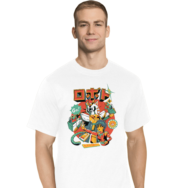 Daily_Deal_Shirts T-Shirts, Tall / Large / White Neko Roboto