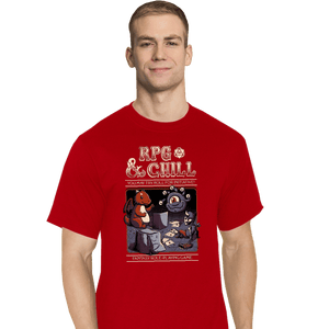 Daily_Deal_Shirts T-Shirts, Tall / Large / Red RPG & Chill