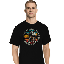 Load image into Gallery viewer, Shirts T-Shirts, Tall / Large / Black Retro AT-AT Sun
