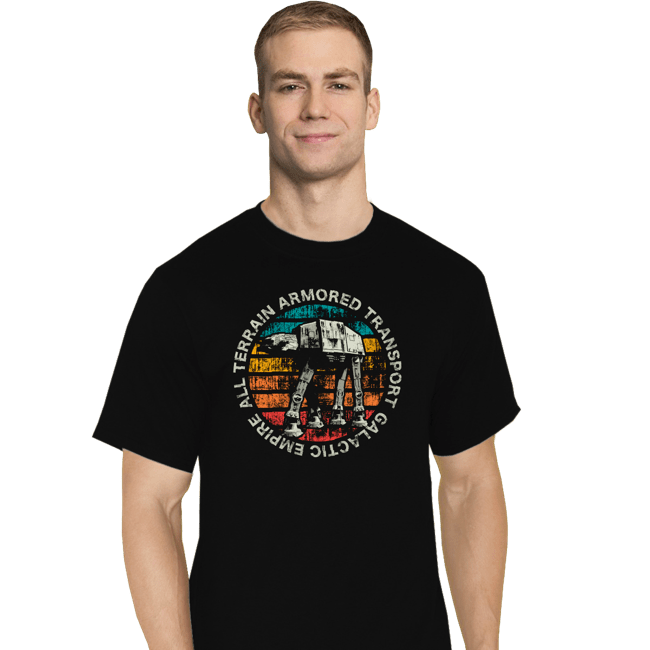 Shirts T-Shirts, Tall / Large / Black Retro AT-AT Sun