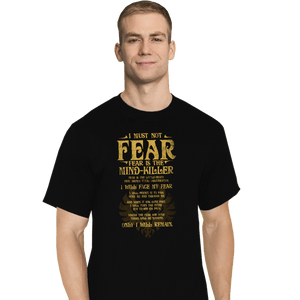 Daily_Deal_Shirts T-Shirts, Tall / Large / Black Fear Is The Mind-Killer