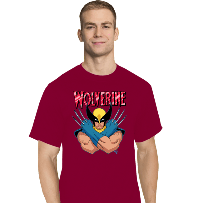Daily_Deal_Shirts T-Shirts, Tall / Large / Red Wolverine 97