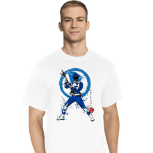 Load image into Gallery viewer, Shirts T-Shirts, Tall / Large / White Blue Ranger Sumi-e

