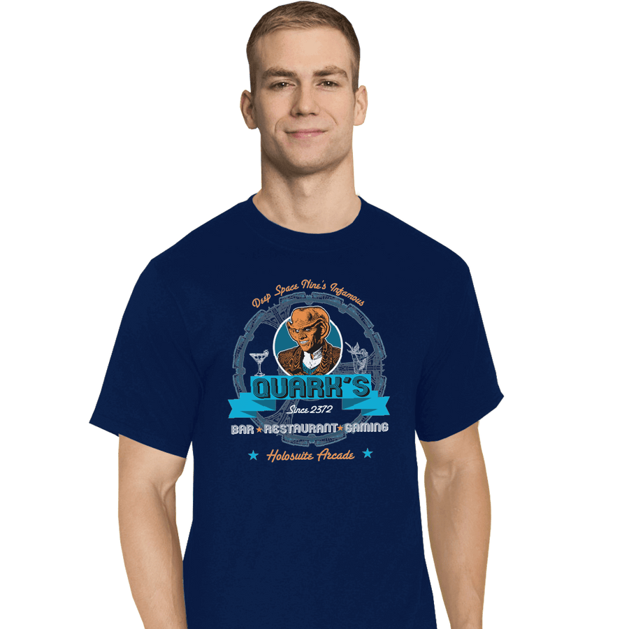 Shirts T-Shirts, Tall / Large / Navy Quark's Bar And Grill