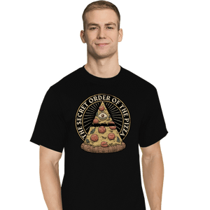 Daily_Deal_Shirts T-Shirts, Tall / Large / Black Secret Order Of The Pizza