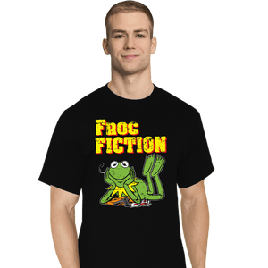 Daily_Deal_Shirts T-Shirts, Tall / Large / Black Frog Fiction