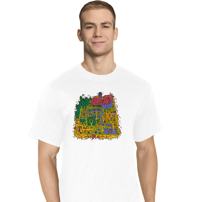 Secret_Shirts T-Shirts, Tall / Large / White Light World Map