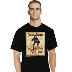 Daily_Deal_Shirts T-Shirts, Tall / Large / Black Captain Roberts Spiced Rum