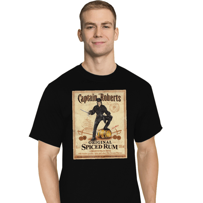 Daily_Deal_Shirts T-Shirts, Tall / Large / Black Captain Roberts Spiced Rum