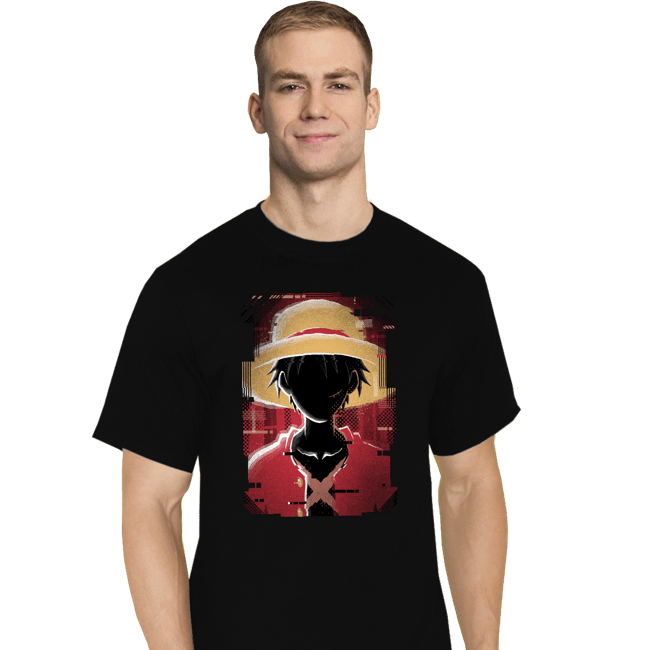 Shirts T-Shirts, Tall / Large / Black Glitch Luffy