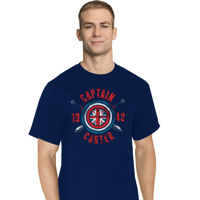 Secret_Shirts T-Shirts, Tall / Large / Navy Capt Carter