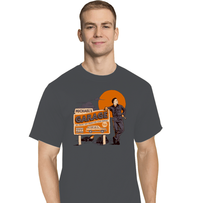 Daily_Deal_Shirts T-Shirts, Tall / Large / Charcoal Michael's Garage