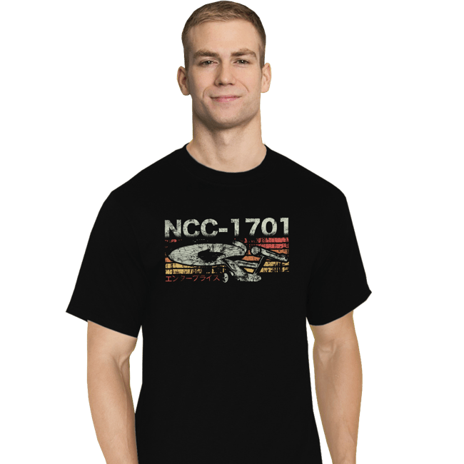 Shirts T-Shirts, Tall / Large / Black Retro NCC-1701