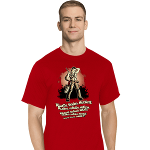 Shirts T-Shirts, Tall / Large / Red Klaatu Barada Nikto