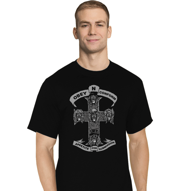 Shirts T-Shirts, Tall / Large / Black Obey N Conform