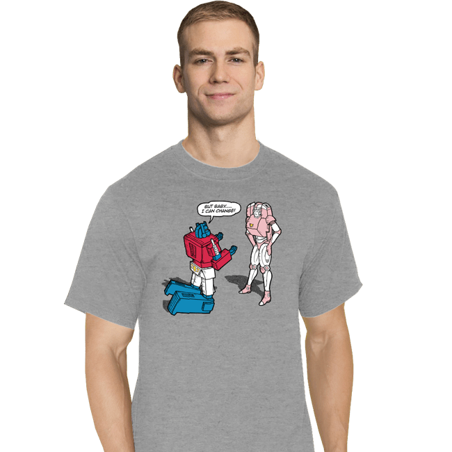 Daily_Deal_Shirts T-Shirts, Tall / Large / Sports Grey He Can Change
