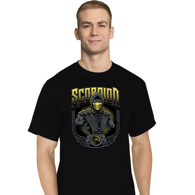 Daily_Deal_Shirts T-Shirts, Tall / Large / Black Scorpion Crest
