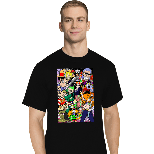 Daily_Deal_Shirts T-Shirts, Tall / Large / Black Luffy VS The New World