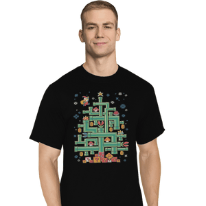 Shirts T-Shirts, Tall / Large / Black It's a Tree Mario