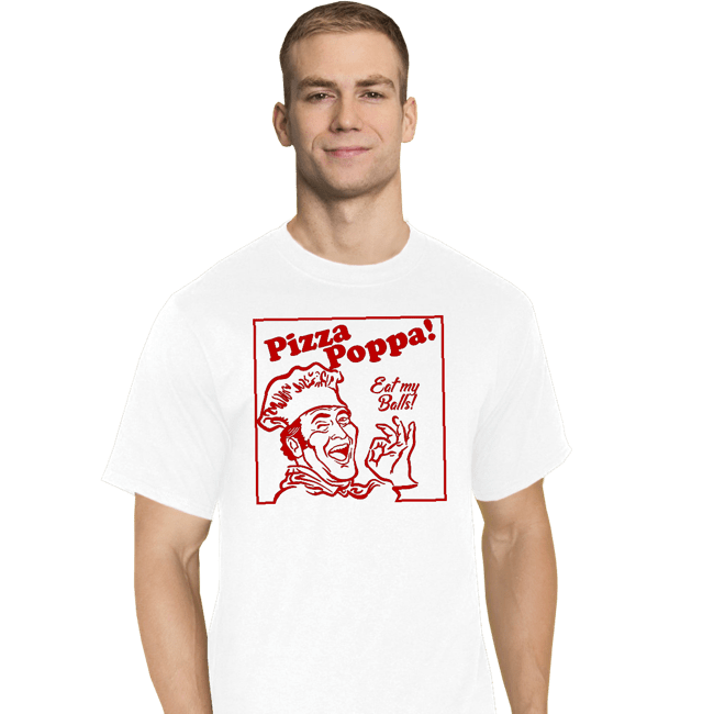 Daily_Deal_Shirts T-Shirts, Tall / Large / White Eat My Pizza Balls