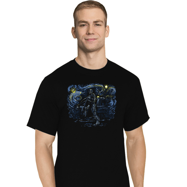 Secret_Shirts T-Shirts, Tall / Large / Black Starry Cop
