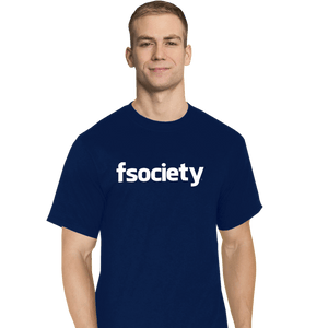 Shirts T-Shirts, Tall / Large / Navy fsociety