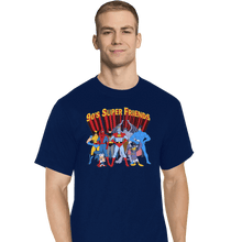 Load image into Gallery viewer, Shirts T-Shirts, Tall / Large / Navy 90s Super Friends
