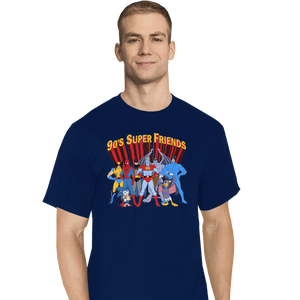 Shirts T-Shirts, Tall / Large / Navy 90s Super Friends