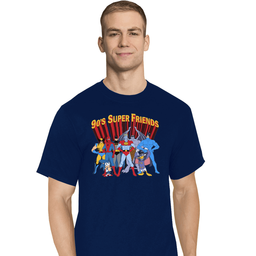 Shirts T-Shirts, Tall / Large / Navy 90s Super Friends