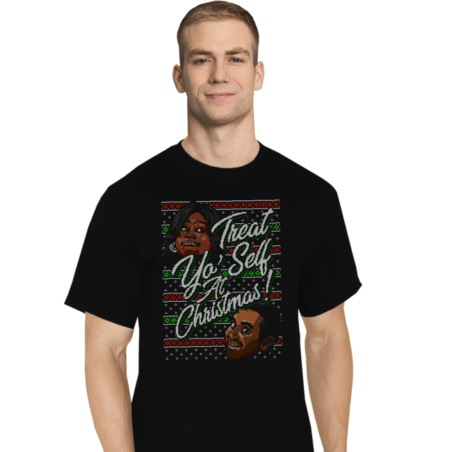 Shirts T-Shirts, Tall / Large / Black Treat Yoself