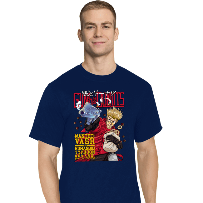 Daily_Deal_Shirts T-Shirts, Tall / Large / Navy Guns And Donuts