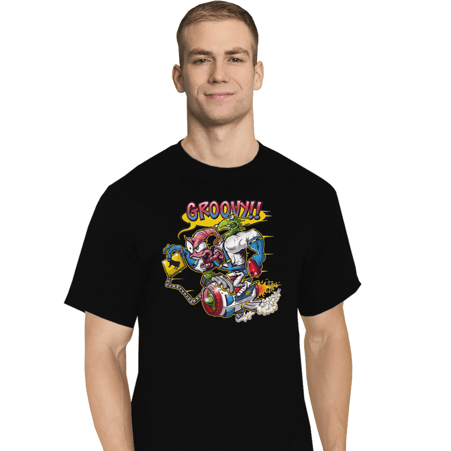 Shirts T-Shirts, Tall / Large / Black Groovy Fink
