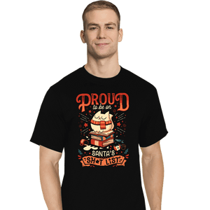 Daily_Deal_Shirts T-Shirts, Tall / Large / Black Proud Naughty Cat