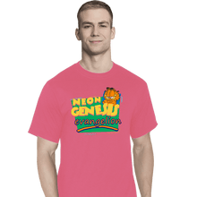 Load image into Gallery viewer, Shirts T-Shirts, Tall / Large / Red Neon Garfield Evangelion Pink
