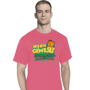 Shirts T-Shirts, Tall / Large / Red Neon Garfield Evangelion Pink