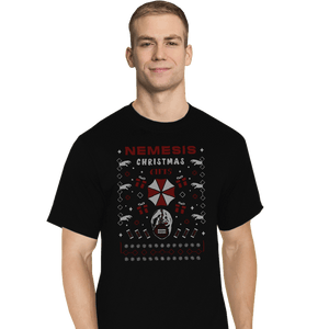 Shirts T-Shirts, Tall / Large / Black Nemesis Christmas Ugly Sweater