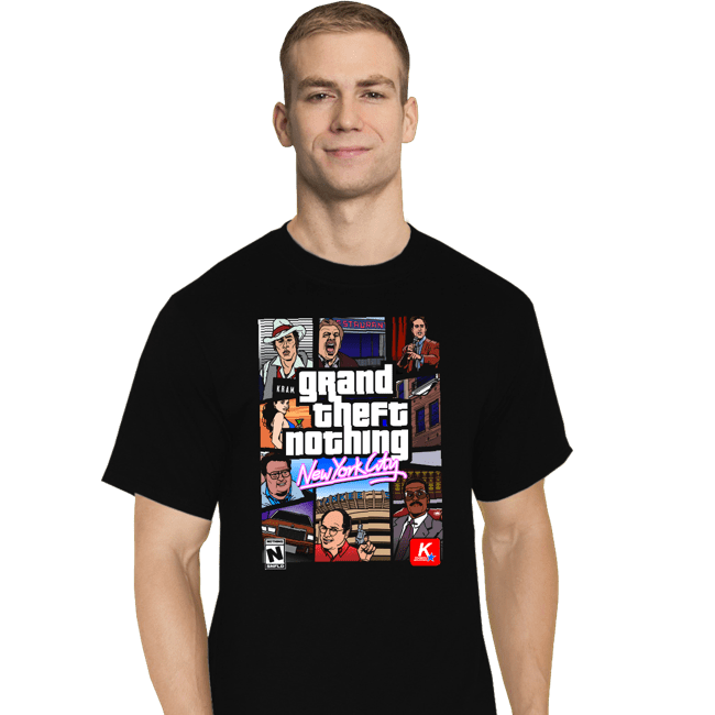 Shirts T-Shirts, Tall / Large / Black Grand Theft Nothing