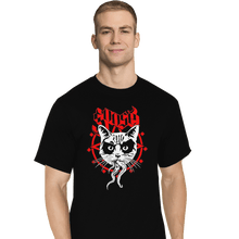 Load image into Gallery viewer, Shirts T-Shirts, Tall / Large / Black Black Metal Cat
