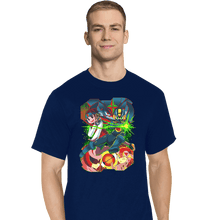 Load image into Gallery viewer, Shirts T-Shirts, Tall / Large / Navy Rockman EXE
