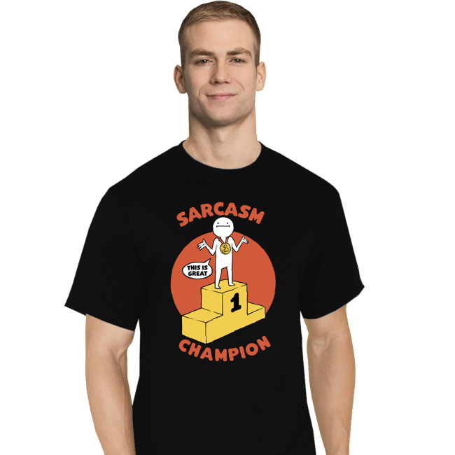 Secret_Shirts T-Shirts, Tall / Large / Black Sarcasm Champion