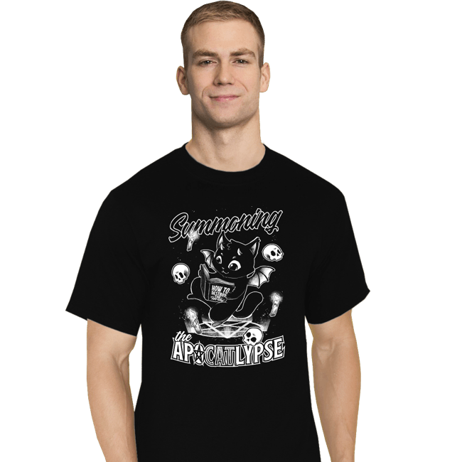 Shirts T-Shirts, Tall / Large / Black Apocalypse Cat
