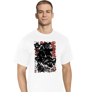 Daily_Deal_Shirts T-Shirts, Tall / Large / White Lone Wolf Mando