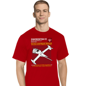 Secret_Shirts T-Shirts, Tall / Large / Red Swordfish Repair