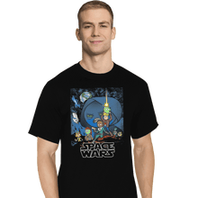 Load image into Gallery viewer, Shirts T-Shirts, Tall / Large / Black Space Wars
