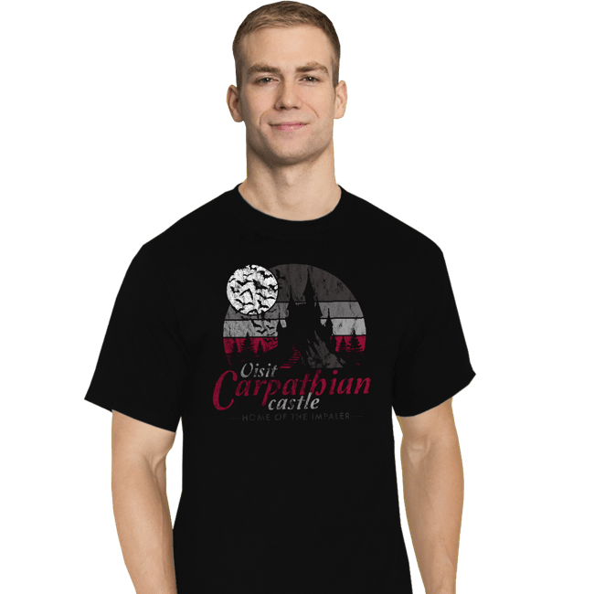 Daily_Deal_Shirts T-Shirts, Tall / Large / Black Visit Carpathian Castle