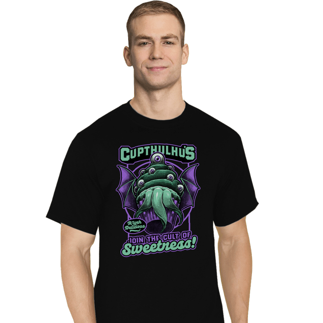 Secret_Shirts T-Shirts, Tall / Large / Black Cupcake Cthulhu