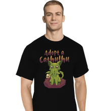 Load image into Gallery viewer, Shirts T-Shirts, Tall / Large / Black Adopt A Cathulhu

