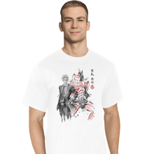 Load image into Gallery viewer, Shirts T-Shirts, Tall / Large / White Killer Queen Sumi-e

